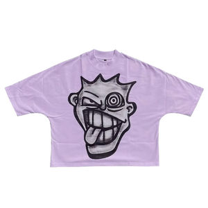 Custom Acid Wash Heavyweight Distressed 100% algodón 250 Gsm Cropped Boxy Fit camiseta de gran tamaño Boxy Drop Shoulder camiseta - Product Image 3