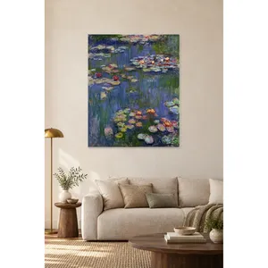 Impression sur toile de Nénuphars sur étang violet-bleu de Fida Monet - Product Image 2