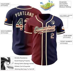 Wholesale Custom 100% <b>Polyester</b> Baseball Jersey Cheap <b>Tshirt</b> Set with Breathable Feature and Printed Design - Product Image 3