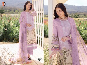 Collection Salwar Kameez en coton de qualité supérieure avec broderie Vêtements de travail pour fêtes Vêtements indiens et pakistanais vente en gros - Product Image 4