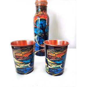 Fabricant et exportateur de bouteille d'eau en cuivre pur fantaisie élégante verres en plastique de haute qualité - Product Image 1