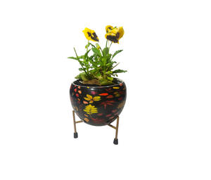 Jardinière en métal au design tendance de qualité supérieure avec finition brillante classique pour balcon, jardin et décoration intérieure - Product Image 2