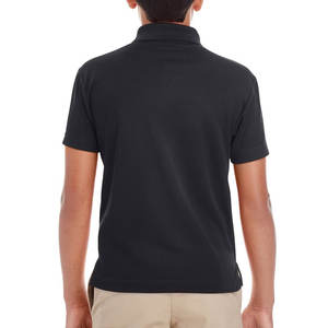 เสื้อโปโลปิเก้แขนสั้นสำหรับเด็กผู้ชายเสื้อโปโลแบบคลาสสิกสีดำเสื้อฮิปฮอปเสื้อถักสำหรับวัยรุ่น - Product Image 4