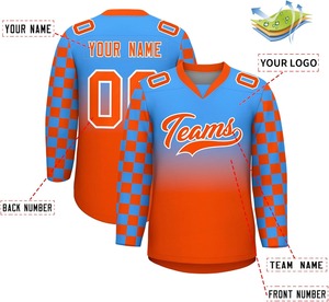 Uniforme d'équipe professionnelle OEM tissu en polyester durable et respirant à séchage rapide conception personnalisée maillots de hockey sur glace - Product Image 6