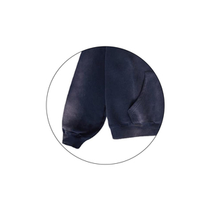 Sudadera con capucha recortada lavada con ácido desgastado Vintage para hombre de calidad superior, ropa de calle holgada con técnicas bordadas para invierno - Product Image 5