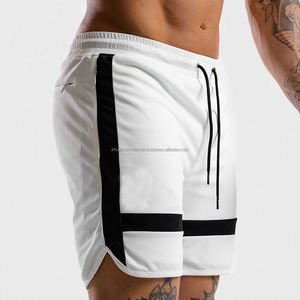 Pantalones cortos de gimnasio para hombre, ropa de entrenamiento de tela personalizada de alta calidad, 7 pulgadas, informal, delgado, con tu Logo, servicio OEM - Product Image 3
