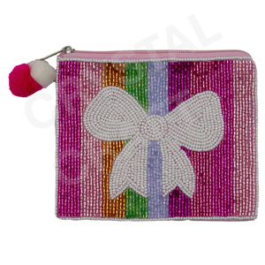 Pochette à monnaie à la mode pour femmes avec portefeuille en perles de rocaille Design de coeurs pour filles personnalisé Beau cadeau de maman-Accessoires de mode - Product Image 6