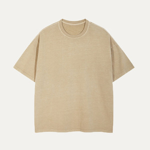 T-shirt d'été 100% coton personnalisé pour hommes T-shirts tissés GSM lourds unisexes surdimensionnés à manches courtes avec impression numérique vente en gros - Product Image 5