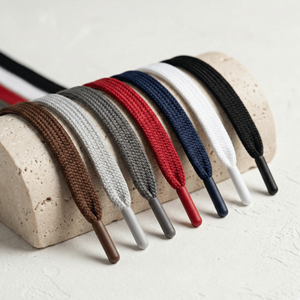 Cordón Trenzado Encerado Ecológico 100% Algodón con Aglets |   Color/Largo/Logotipo Personalizados |   Para Prendas, Zapatos y Bolsos |   Venta al por mayor - Product Image 1