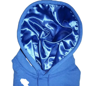 High Quality Lined Hood Hoodie Sweatshirt Heavyweight <b>Pullover</b> <b>Men</b> Satin Lined Hoodie with Satin Lining Hoodies Oem Custom Silk - Product Image 2