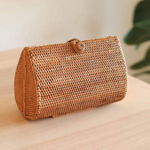 Eco fiber rattan pouch <b>bag</b> boho style handbag for women <b>cheap</b> price hand-braided <b>clutch</b> <b>bags</b> - Product Image 5
