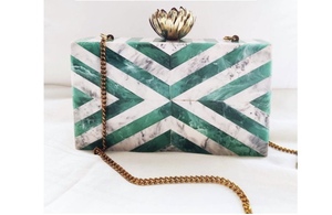 Bolsos de mano de resina de moda para mujer superventas con bordado de incrustaciones de piedras preciosas, bolso de noche personalizado, bolsos de mano al por mayor - Product Image 6