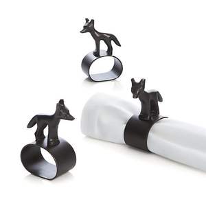 Metal napkin ring with <b>matte</b> black hammered finish for modern dinner party <b>table</b> setup home kitchen dining <b>table</b> decor - Product Image 4