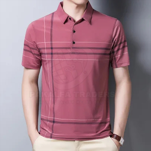 Camiseta de polo de seda de hielo con solapa informal para hombre, ropa de trabajo de verano de secado rápido, estilo de comercio exterior de manga corta - Product Image 5