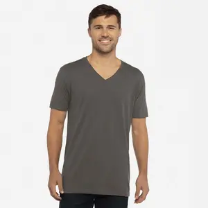 통기성 숯 기본 티셔츠 남여공용 V넥 커스텀 티셔츠
