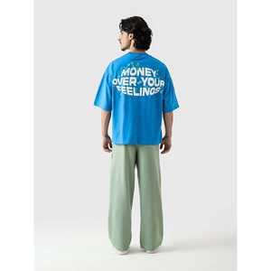 T-shirt style hip-hop « Money Over Feelings », 100 % coton jersey respirant, poids du tissu 280-300 grammes, impression sérigraphique - Product Image 4