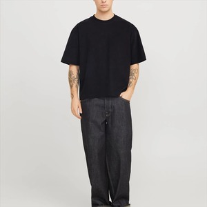 T-shirts délavés vintage pour hommes T-shirt surdimensionné rétro en coton à manches courtes et épaules tombantes personnalisé - Product Image 2