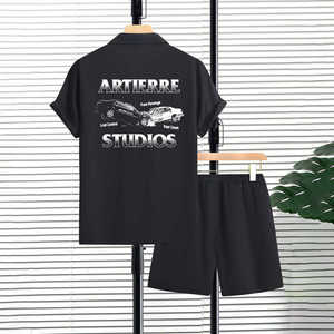 Nouvelle Collection 2025 – Ensemble T-shirt et Short Décontracté pour Homme, Idéal Vacances d'Été, Respirant, Logo Personnalisable, Tricoté 100% Coton Popeline - Product Image 6