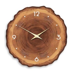 Reloj de pared decorativo moderno de arte de lujo de madera de olivo, reloj minimalista Retro nórdico, reloj de pared de cuarzo analógico para sala de estar personalizado - Product Image 6