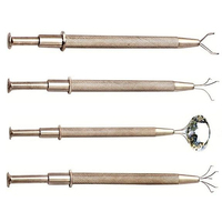 Mini outil de préhension en laiton à 4 pointes pour diamants, pierres précieuses et bijoux, outil de préhension et de manipulation de précision