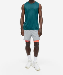 Solid plain color sleeveless crew neck collar pullover Muscle Fit Gym Stringer Fitness Running Singlet Tight <b>Men</b> <b>Ribbed</b> Tank Top - Product Image 2