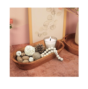 Decorative Wooden Dough <b>Bowls</b> Wood Long Dough <b>Bowls</b> <b>Large</b> Wooden Dough <b>Bowls</b> Serving Food Safe - Product Image 4