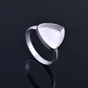 7-30 MM trillion forme pince tasse 925 en argent Sterling anneaux faits à la main en gros lunette réglage sans pierres précieuses trouver des bijoux - Product Image 2