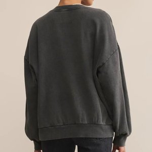 Sudadera vintage de manga larga con cuello redondo y diseño de Jersey estampado para mujer con logotipo personalizado - Product Image 4