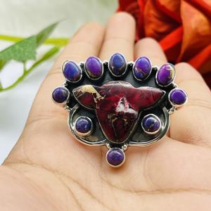 Hermoso anillo de turquesa de vaca, anillo de Plata de Ley 925, anillo hecho a mano, anillo de turquesa, anillo de plata, anillo de diseñador, anillo bohemio, regalo - Product Image 5