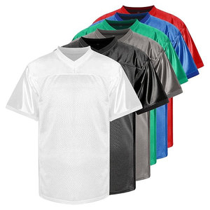 เสื้อเจอร์ซีย์อเมริกันฟุตบอลระเหิดคุณภาพสูงผ้า100% โพลีเอสเตอร์แขนสั้นปักโลโก้ได้ตามต้องการ - Product Image 1