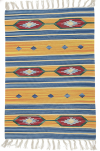 Customizable Handmade Woven Modern Plush Floral Cotton <b>Rug</b>-Machine Washable Reversible Backing for Home <b>Picnic</b> Commercial Use - Product Image 2