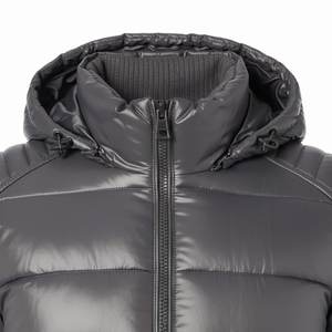 Nueva Chaqueta de Plumón Gris Brillante de Alta Calidad para Hombre, Diseño Personalizado, Chaqueta de Burbuja Transpirable con Capucha, Prenda Exterior Moderna - Product Image 3