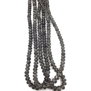 Cuentas Redondas Facetadas de Rutilo Negro Natural para la Elaboración de Joyería Fina, Collar de Piedras Preciosas - Product Image 1