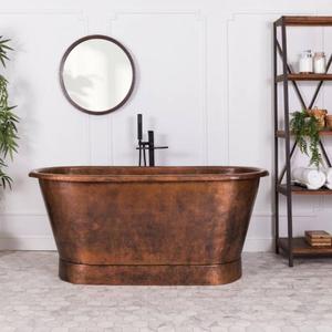 Elegantes bañeras antiguas de cobre tradicional con acabado pulido de alta calidad para baños de lujo, diseños interiores clásicos - Product Image 4