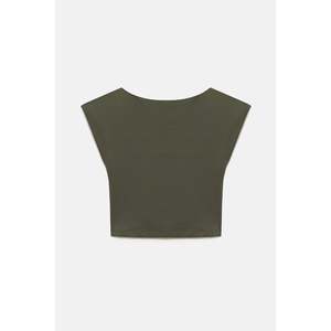 Top Corto Informal Básico con Logotipo Frontal y Diseño sin Espalda - Product Image 6