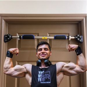 Barra per Trazioni in Acciaio da Porta per Allenamento di Forza, Attrezzatura per Workout Domestico con Installazione Senza Viti, Funzione Orizzontale - Product Image 6