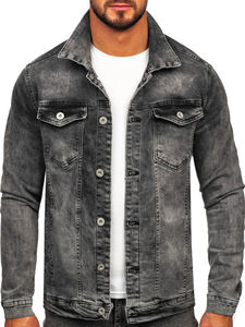 แจ็คเก็ตยีนส์ขาดสำหรับผู้ชายแจ็กเก็ตยีนส์มีรอยขาดสำหรับผู้ชายเสื้อแจ็กเก็ตยีนส์สำหรับผู้ชายขนาดใหญ่ออกแบบโลโก้ได้ตามต้องการ2024 - Product Image 5