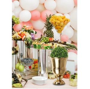 Elegant Metal Tabletop Flower <b>Vase</b> Urns Gold Finished Perfect for Home Wedding and Hotels Decorated Flower <b>Vases</b> - Product Image 3
