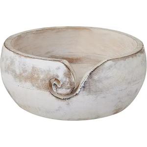 Extra Large Rustic Wood Yarn Holder <b>Knitting</b> Hooks and Crochet Accessories <b>Knitting</b> Storage Handmade Heavy Wooden Yarn <b>Bowl</b> - Product Image 4