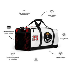 Firma grande capacità borsone stile Casual tessuto in vera pelle con maglia per Fitness palestra all'aperto viaggio Weekender uso - Product Image 4