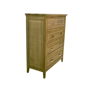 Armoire Tallboy en bois massif de marque ADELA 4 tiroirs Commodes de chambre à coucher de la plus haute qualité Prix d'usine direct du Vietnam - Product Image 1