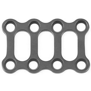 Plaques carrées micro maxillo-faciales manuelles en titane 4x4 trous Système de 1.5mm et 2.0mm Système de verrouillage de la face supérieure en acier inoxydable - Product Image 5