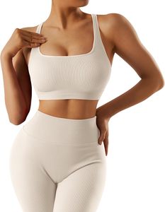Ensemble de yoga pour femmes de haute qualité, marque privée, taille plus, 2 pièces, sans couture, en spandex/nylon, antibactérien, écologique, prix bas - Product Image 1