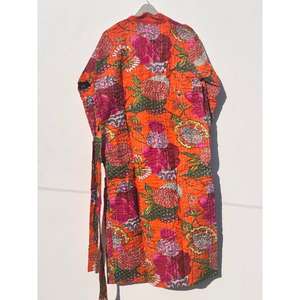 Indian Handmade Vintage Cotton Kantha Kimono Indian Kantha Kimono Lightweight Women Long Coat Unisex Wear Jacket <b>Gift</b> <b>for</b> <b>Her</b> - Product Image 3