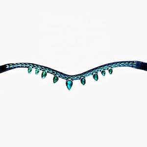 Banda para cejas de caballo Premium, accesorio de brida ecuestre en forma de V, equipo de equitación decorativo duradero y elegante para montar a caballo cómodo - Product Image 2