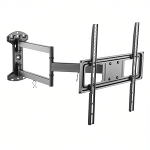 Black LONG400 <b>TV</b> Monitor <b>Wall</b> Mount VESA 400 X 400 35 Kg Capacity Three-Joint Tiltable Display <b>Shelves</b> - Product Image 2