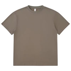 Camiseta informal con cuello redondo para hombre, 100% de algodón, Color sólido, estampado de logotipo personalizado, patrón a cuadros, transpirable, respetuoso con el medio ambiente, tela de Jersey - Product Image 4