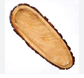 Bandeja de madera redonda de gran oferta con bandeja elegante con asa para servir o almacenar - Product Image 3