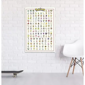 Póster de Estilo Moderno con Personajes de Pokémon Kanto # 001-151) para decoración de paredes - Product Image 1