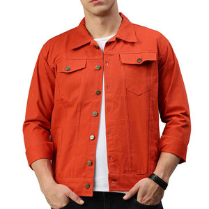 Boxy Terry Veste en jean délavée à l'acide pour homme avec col montant Vêtements décontractés de style urbain Service OEM/ODM disponible - Product Image 1